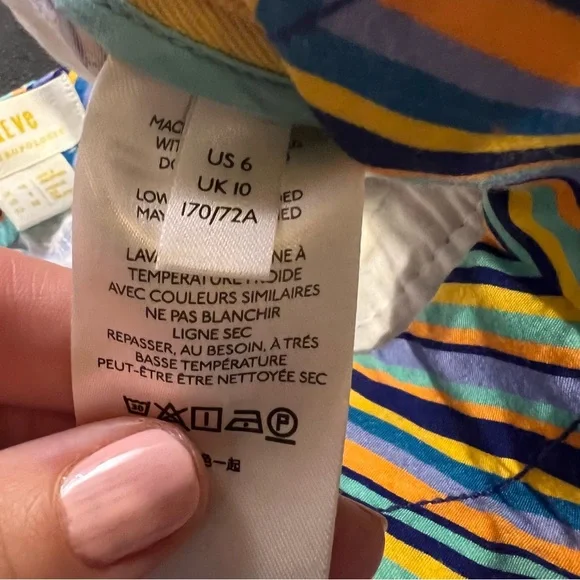 Maeve X Anthropologie High-Waist Abstract Print Shorts size 6 - Picture 12 of 14